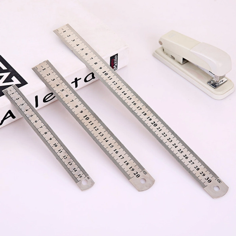 Product image KAHASIL - Penggaris Garisan Ruler Besi Stainless Steel Anti Karat Tebal 15cm 20cm 30cm 15 CM all variant